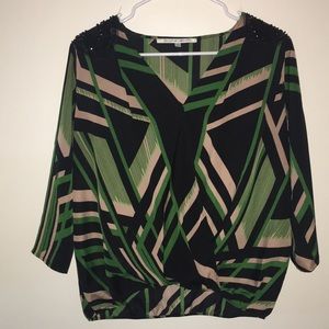 Printed blouse size large